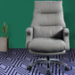Las ruedas de silla ejecutiva de cuero gris contemporáneo incluyen silla de gerentes para la oficina
