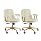 Leather Fixed Arms Desk Chair Modern No Distressing Ergonomic Office Chair with Wheels Cream 2 Piece Set Gold Clearhalo 'furn' 'furn_office_chair' 'Furniture' 'Office Chairs' 'Office Furniture' 'office_chair' 6811184