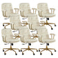 Leather Fixed Arms Desk Chair Modern No Distressing Ergonomic Office Chair with Wheels Cream 8 Piece Set Gold Clearhalo 'furn' 'furn_office_chair' 'Furniture' 'Office Chairs' 'Office Furniture' 'office_chair' 6811190