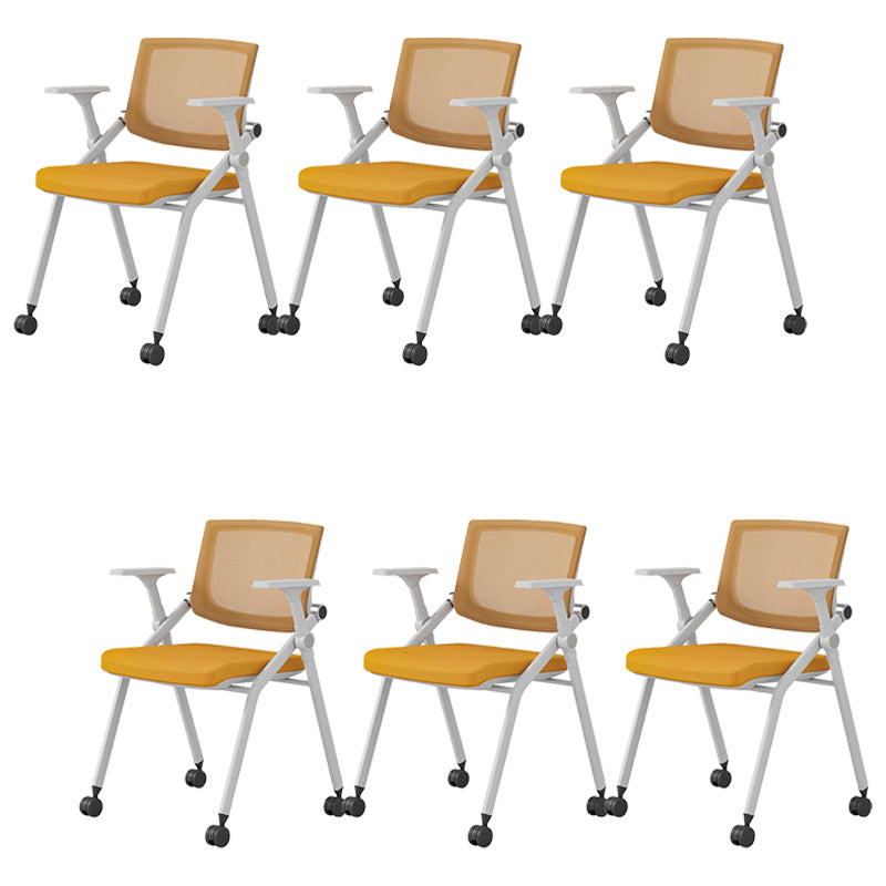 31.2インチの高さデスクチェア腕付き現代的な金属オフィスチェア