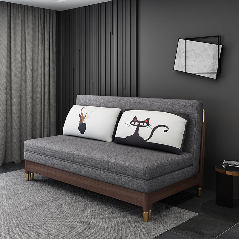 Modern Slipcovered Sofa Bed Solid Wood Upholstered Sofa Bed with Box Clearhalo 'furn' 'furn_futons' 'Furniture' 'Futons & Daybeds' 'Futons' 'Living Room Furniture' 6811515