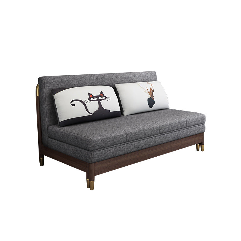 Modern Slipcovered Sofa Bed Solid Wood Upholstered Sofa Bed with Box Clearhalo 'furn' 'furn_futons' 'Furniture' 'Futons & Daybeds' 'Futons' 'Living Room Furniture' 6811516