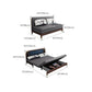Modern Slipcovered Sofa Bed Solid Wood Upholstered Sofa Bed with Box Clearhalo 'furn' 'furn_futons' 'Furniture' 'Futons & Daybeds' 'Futons' 'Living Room Furniture' 6811521