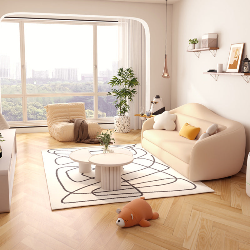 Divano dormiente imbottito in modernismo giallo chiaro divano dormiente curvo