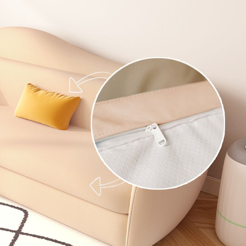 Divano dormiente imbottito in modernismo giallo chiaro divano dormiente curvo