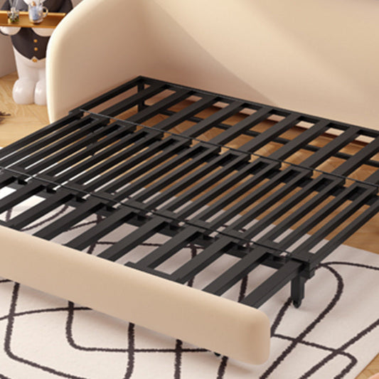 Divano dormiente imbottito in modernismo giallo chiaro divano dormiente curvo