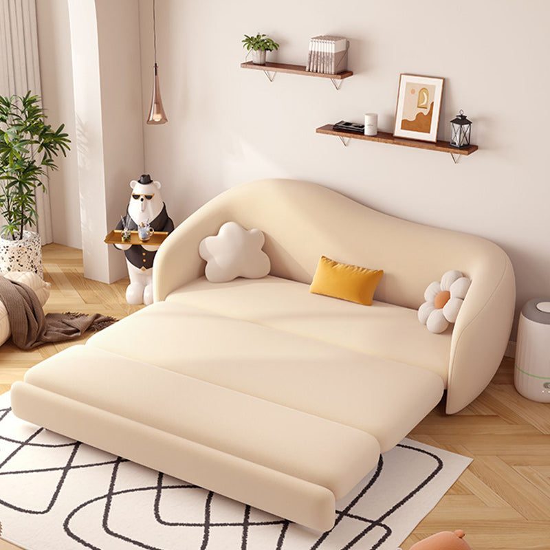 Divano dormiente imbottito in modernismo giallo chiaro divano dormiente curvo