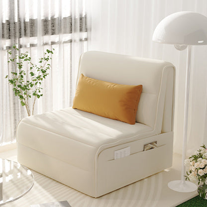 Pillow Back Convertible Sofa with Storage Glam Fabric Sofa Bed Flannel Clearhalo 'furn' 'furn_futons' 'Furniture' 'Futons & Daybeds' 'Futons' 'Living Room Furniture' 6811655