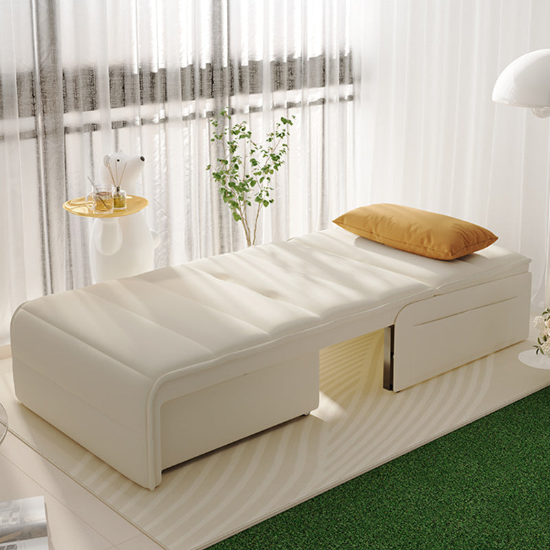 Pillow Back Convertible Sofa with Storage Glam Fabric Sofa Bed Clearhalo 'furn' 'furn_futons' 'Furniture' 'Futons & Daybeds' 'Futons' 'Living Room Furniture' 6811657