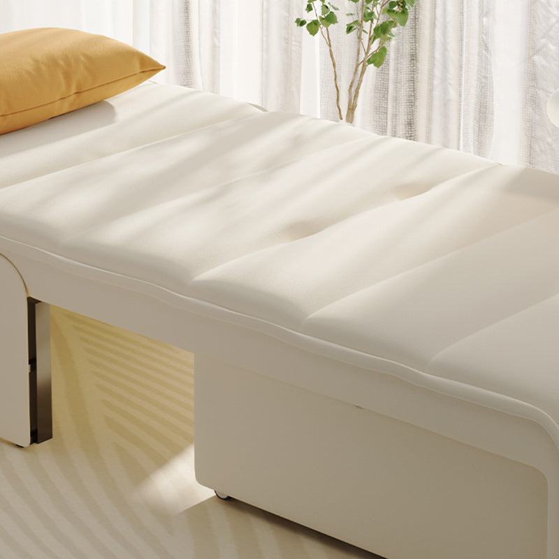 Pillow Back Convertible Sofa with Storage Glam Fabric Sofa Bed Clearhalo 'furn' 'furn_futons' 'Furniture' 'Futons & Daybeds' 'Futons' 'Living Room Furniture' 6811663