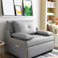 STOCK FUTON in futon e materasso in tessuto moderno grigio con cuscini
