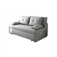 STOCK FUTON in futon e materasso in tessuto moderno grigio con cuscini