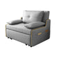 STOCK FUTON in futon e materasso in tessuto moderno grigio con cuscini