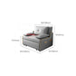 STOCK FUTON in futon e materasso in tessuto moderno grigio con cuscini