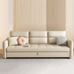 33"H Scandinavian Sofa Bed White Cushion Back Sleeper Sofa with Storage Clearhalo 'furn' 'furn_futons' 'Furniture' 'Futons & Daybeds' 'Futons' 'Living Room Furniture' 6811768