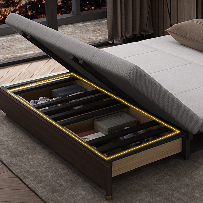 31 "divano futon largo glam in pelle grigio divano per dormiente futon