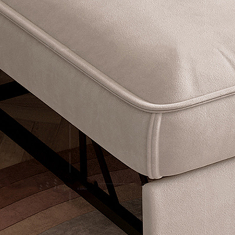 Sofá gris claro almohada de brazo cuadrado incluido sofá convertible