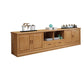 Console porta TV in legno massello Console TV con contenitore aperto con cassetti