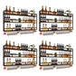 Iron Wine Rack Modern Style Wall Mounted Wine Holder Rack in Black 59.1"L x 9.8"W x 35.4"H 4 Piece Set Clearhalo 'furn' 'furn_wine_racks' 'Furniture' 'Kitchen & Dining Furniture' 'Wine Racks' 'wine_racks' 6812265
