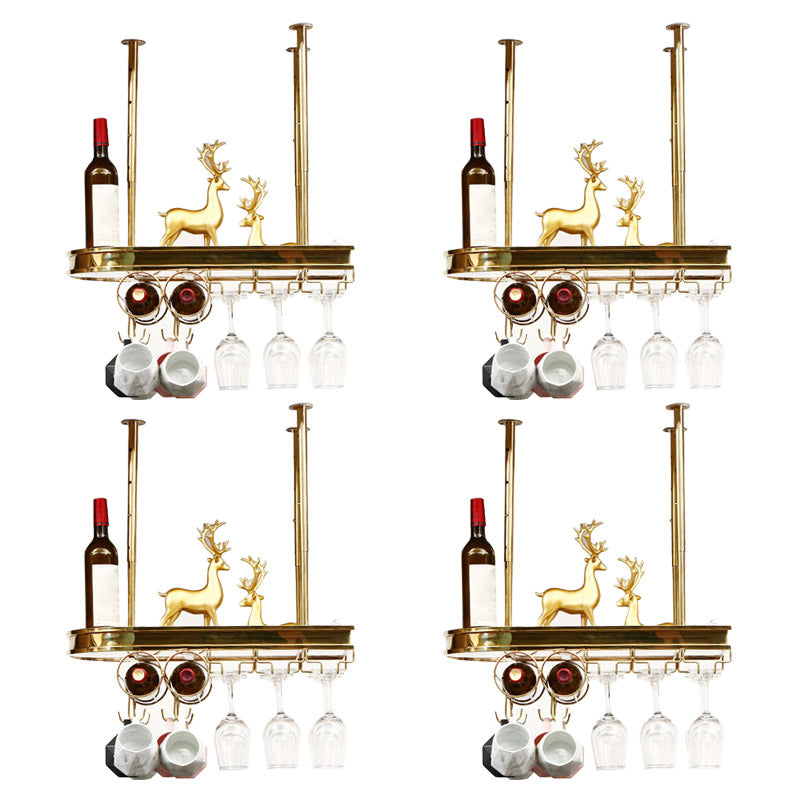 Modern Hanging Wine Rack Holder Stainless Steel Wine Glass Stemware Rack Holder 24"L x 12"W x 8"H 4 Piece Set Clearhalo 'furn' 'furn_wine_racks' 'Furniture' 'Kitchen & Dining Furniture' 'Wine Racks' 'wine_racks' 6812281