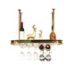 Modern Hanging Wine Rack Holder Stainless Steel Wine Glass Stemware Rack Holder 31"L x 12"W x 8"H 1 Piece Clearhalo 'furn' 'furn_wine_racks' 'Furniture' 'Kitchen & Dining Furniture' 'Wine Racks' 'wine_racks' 6812283