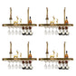 Modern Hanging Wine Rack Holder Stainless Steel Wine Glass Stemware Rack Holder 39"L x 12"W x 8"H 4 Piece Set Clearhalo 'furn' 'furn_wine_racks' 'Furniture' 'Kitchen & Dining Furniture' 'Wine Racks' 'wine_racks' 6812293