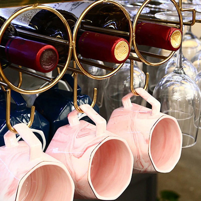 Modern Hanging Wine Rack Holder Stainless Steel Wine Glass Stemware Rack Holder Clearhalo 'furn' 'furn_wine_racks' 'Furniture' 'Kitchen & Dining Furniture' 'Wine Racks' 'wine_racks' 6812294