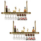 Modern Hanging Wine Rack Holder Stainless Steel Wine Glass Stemware Rack Holder 47"L x 12"W x 8"H 2 Piece Set Clearhalo 'furn' 'furn_wine_racks' 'Furniture' 'Kitchen & Dining Furniture' 'Wine Racks' 'wine_racks' 6812296