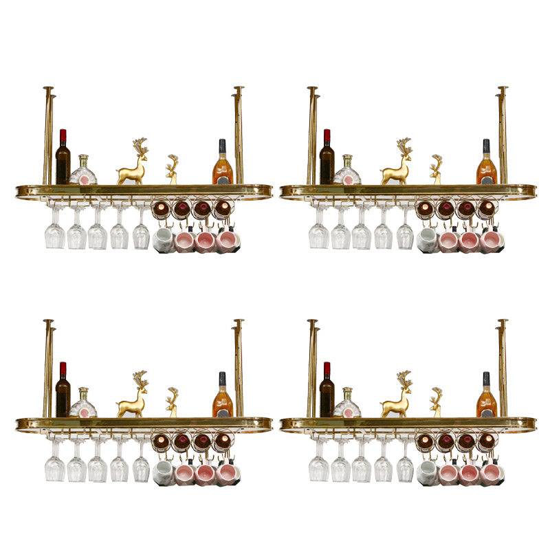 Modern Hanging Wine Rack Holder Stainless Steel Wine Glass Stemware Rack Holder 47"L x 12"W x 8"H 4 Piece Set Clearhalo 'furn' 'furn_wine_racks' 'Furniture' 'Kitchen & Dining Furniture' 'Wine Racks' 'wine_racks' 6812297