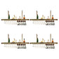 Modern Hanging Wine Rack Holder Stainless Steel Wine Glass Stemware Rack Holder 59"L x 12"W x 8"H 4 Piece Set Clearhalo 'furn' 'furn_wine_racks' 'Furniture' 'Kitchen & Dining Furniture' 'Wine Racks' 'wine_racks' 6812300