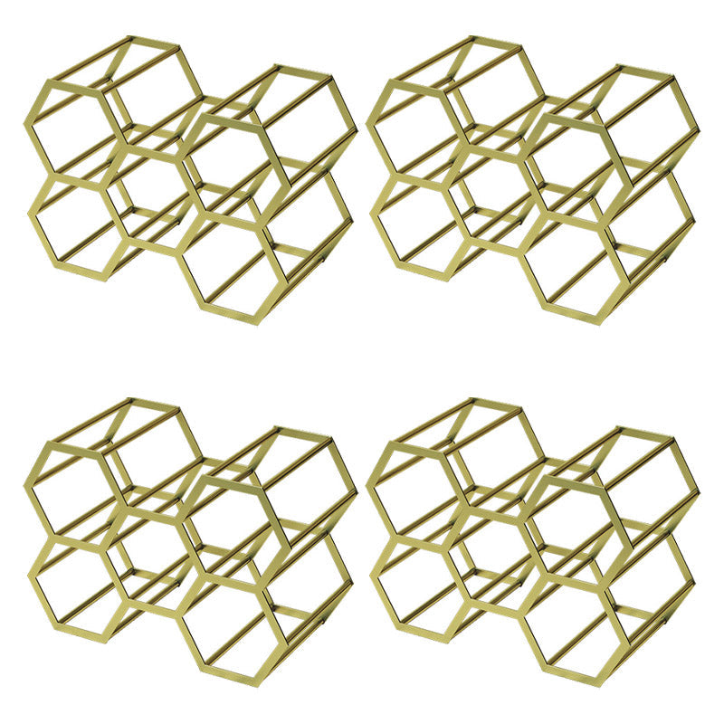 Glam Tabletop Wine Rack Metal Wine Bottle Rack for Living Room