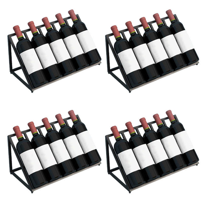 グラムスタイルのテーブルトップワインラックリビングルーム用のメタルワインボトルラック