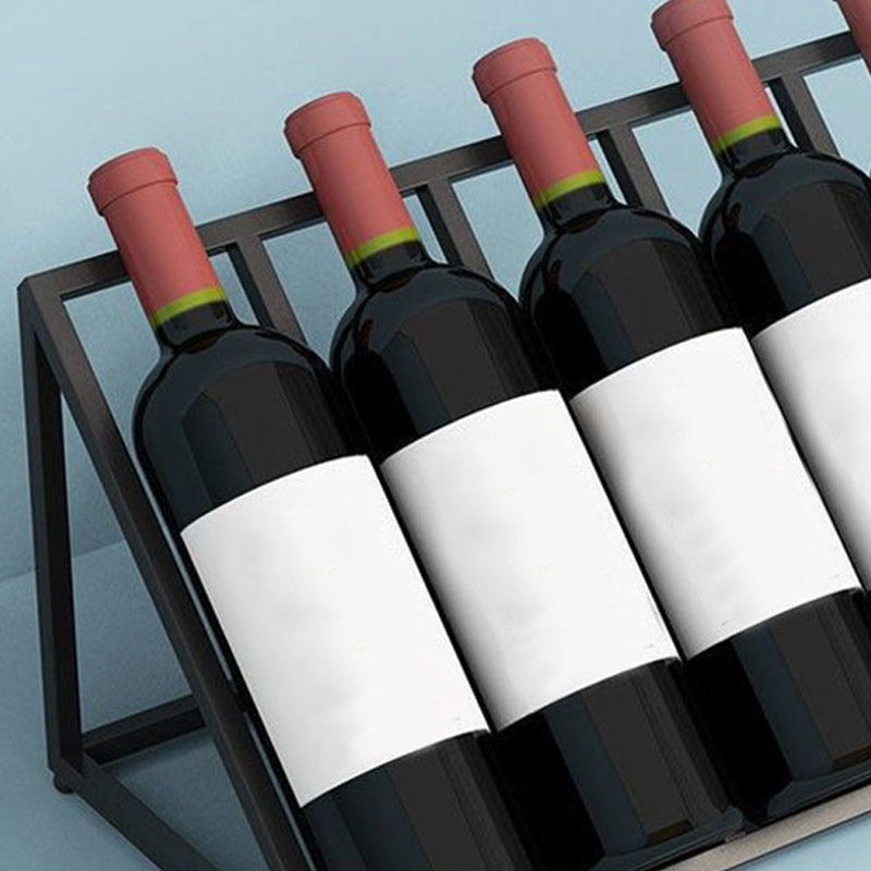 グラムスタイルのテーブルトップワインラックリビングルーム用のメタルワインボトルラック