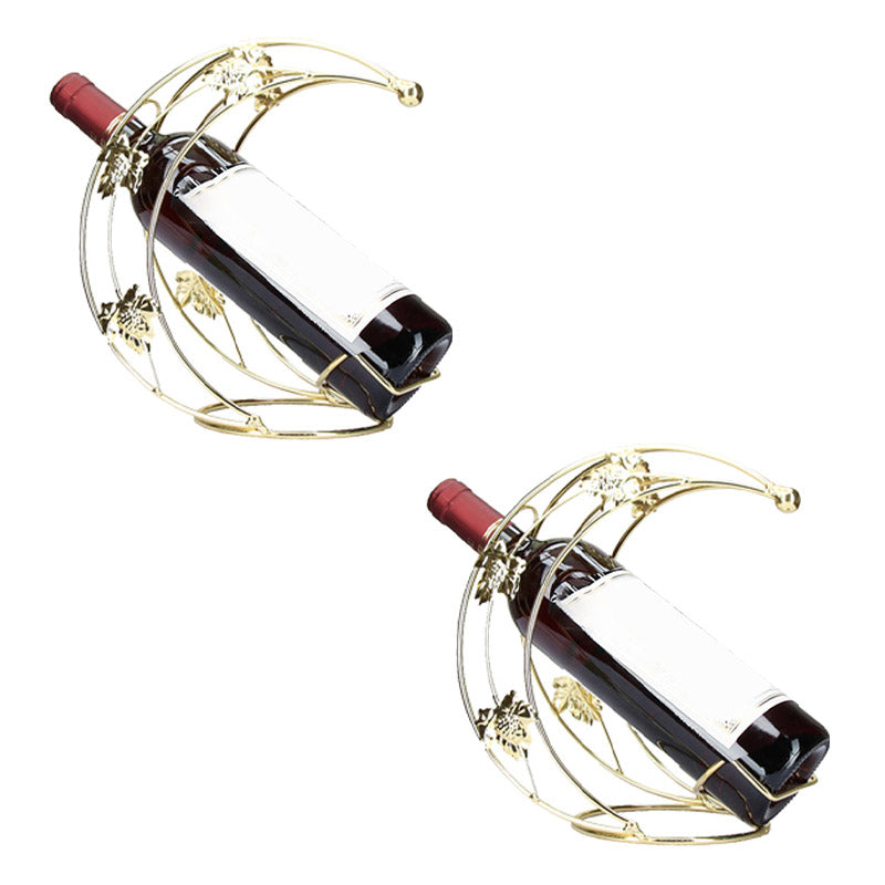 グラムスタイルカウンタートップワインラックリビングルーム用のメタルワインボトルラック