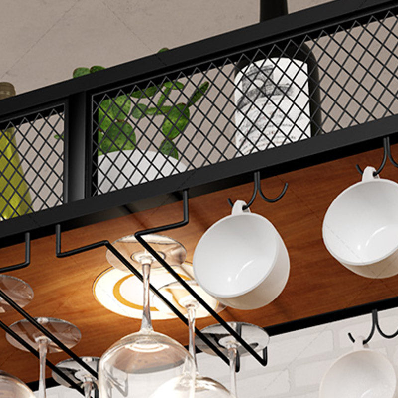 モダンハンギングワインラックホルダーアイアンワイングラスステムウェアラックホルダー