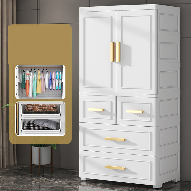 Hinged Wardrobe Cabinet Modern Plastic Storage Cabinet for Bedroom