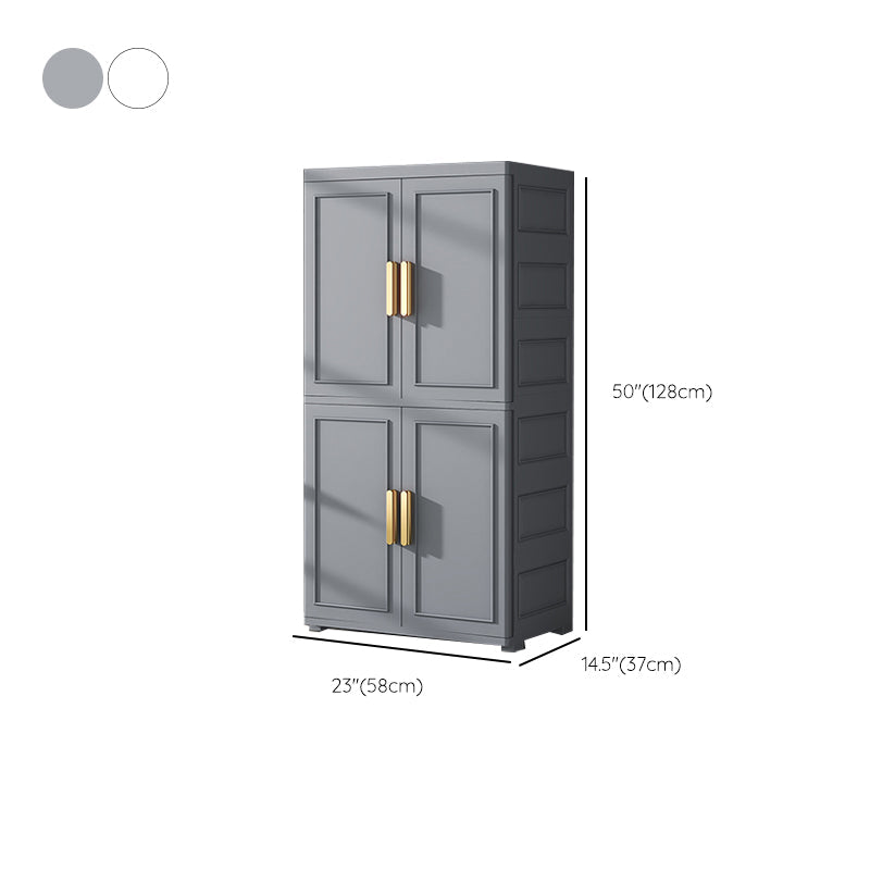 Hinged Wardrobe Cabinet Modern Plastic Storage Cabinet for Bedroom