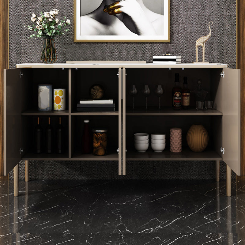 Steinbuffet Sideboard zeitgemäßes Stil -Essbuffet mit Schränken