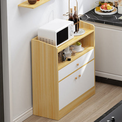 Server in stile contemporaneo di credenza in legno con armadi e cassetti