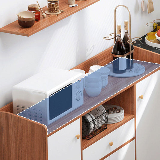 Server in stile contemporaneo di credenza in legno con armadi e cassetti