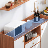 Server in stile contemporaneo di credenza in legno con armadi e cassetti