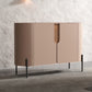 Server in stile contemporaneo di credenza in pietra con armadi e cassetti