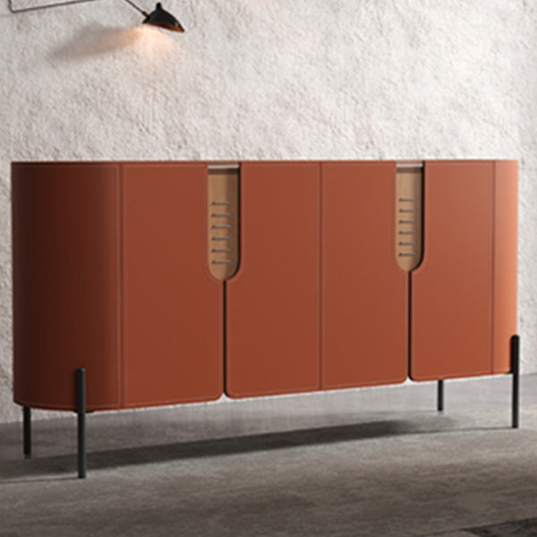 Server in stile contemporaneo di credenza in pietra con armadi e cassetti