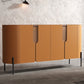 Server in stile contemporaneo di credenza in pietra con armadi e cassetti