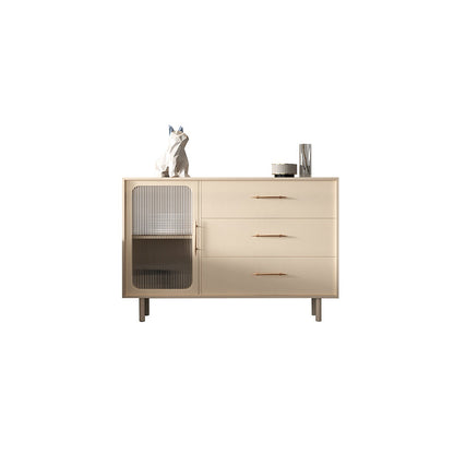Stone Credenza Contemporary Style Server met laden en kasten
