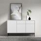 Wood Server Credenza in stile contemporaneo con armadi e cassetti