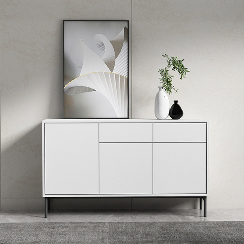 Wood Server Credenza in stile contemporaneo con armadi e cassetti