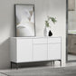 Wood Server Credenza in stile contemporaneo con armadi e cassetti