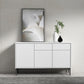 Wood Server Credenza in stile contemporaneo con armadi e cassetti