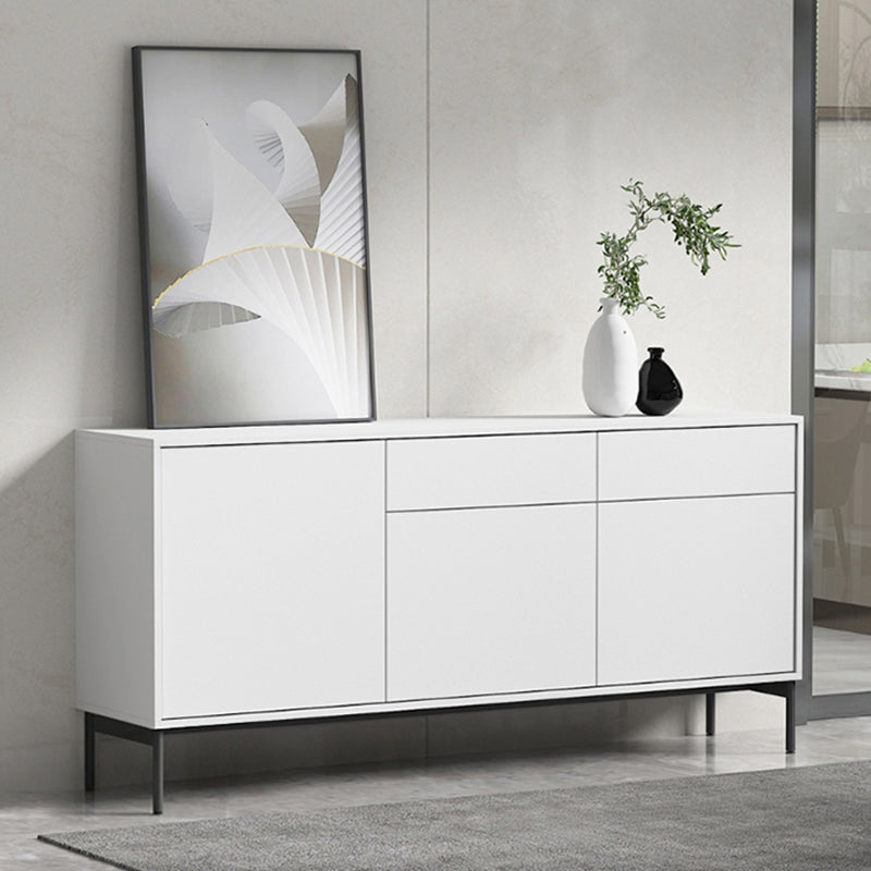 Wood Server Credenza in stile contemporaneo con armadi e cassetti